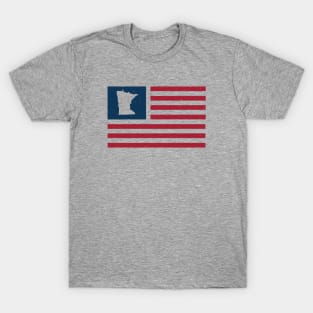 Vintage Minnesota USA Flag // Retro American Flag Stars and Stripes T-Shirt